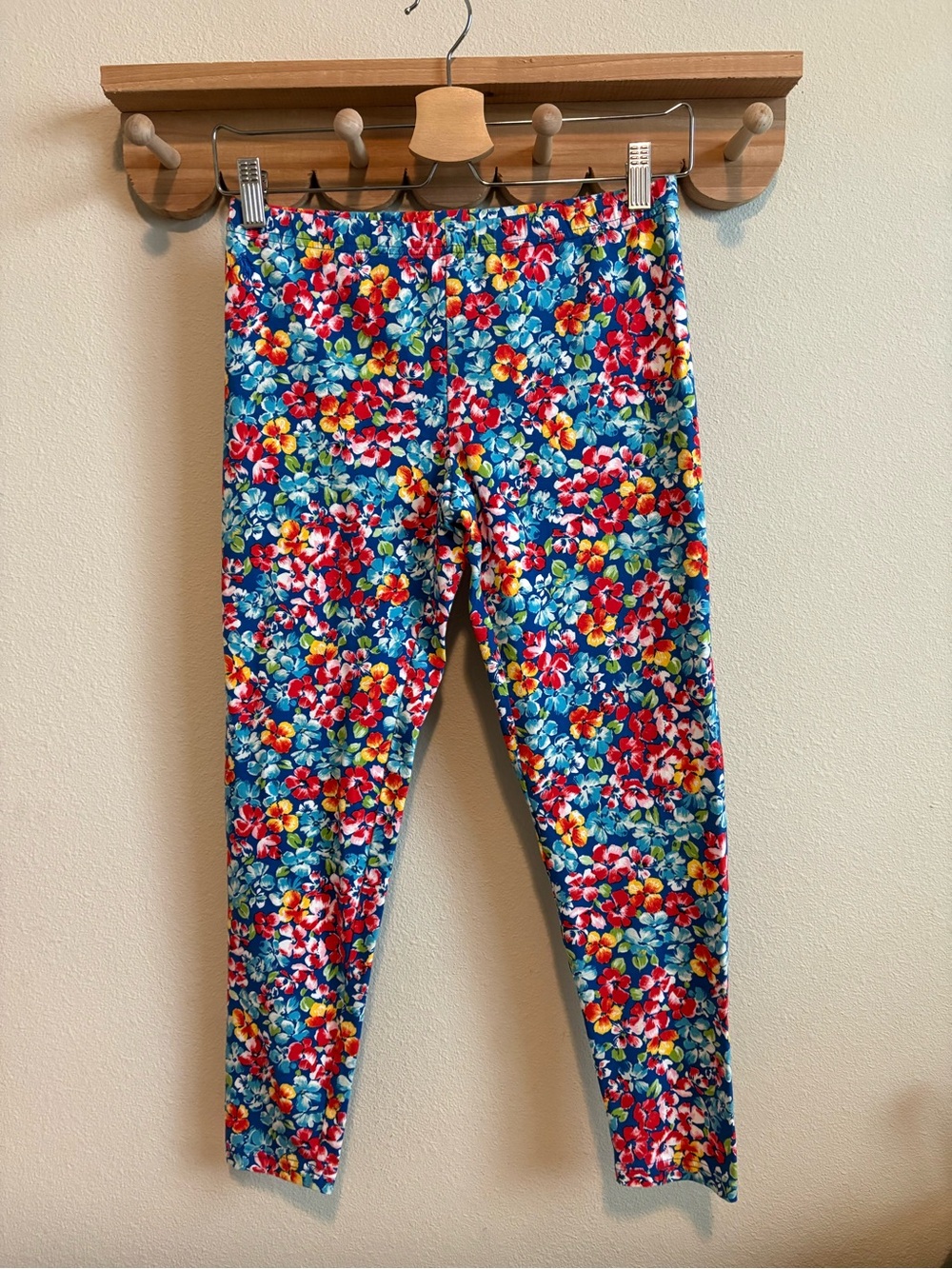 Polo by Ralph Lauren Girls' Floral Leggings - Blue, Red, Yellow